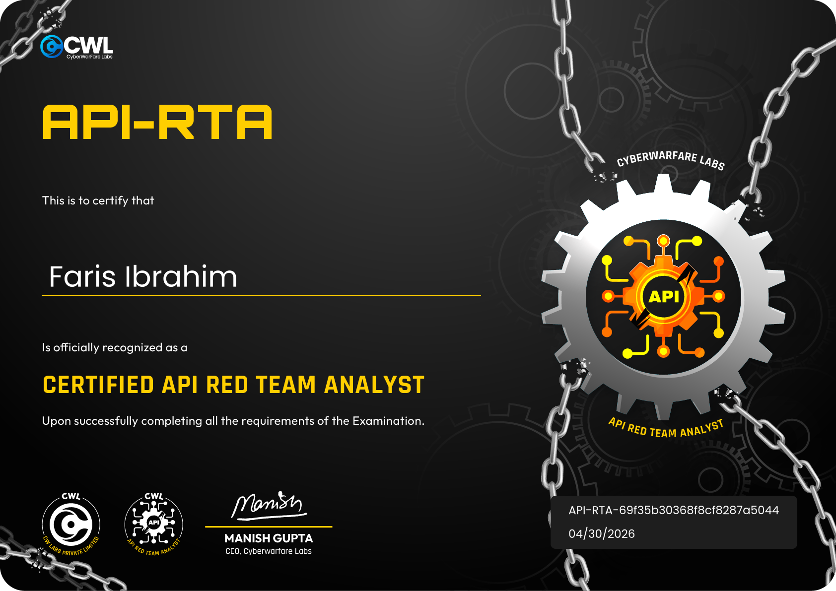 API-RTA — Certified API Red Team Analyst