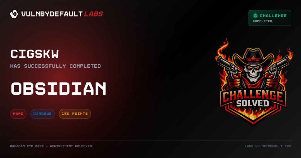 Ramadan CTF OBSIDIAN