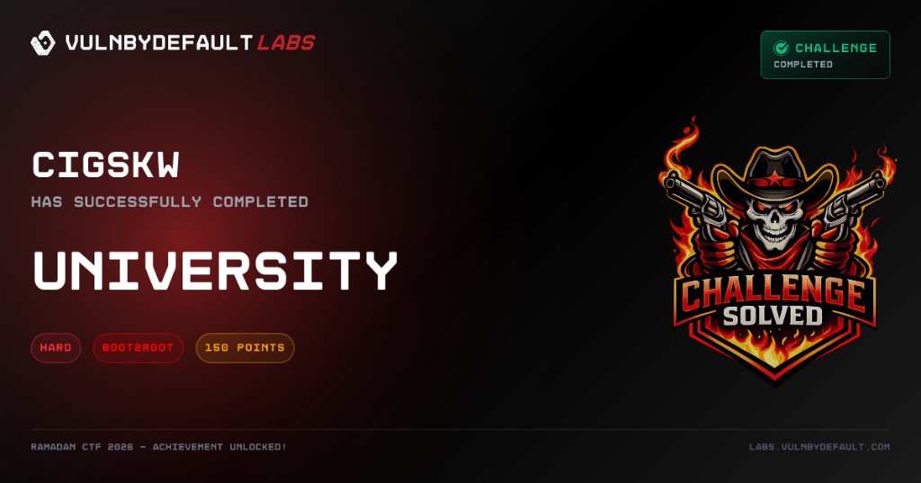 Ramadan CTF UNIVERSITY