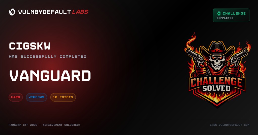 Ramadan CTF VANGUARD